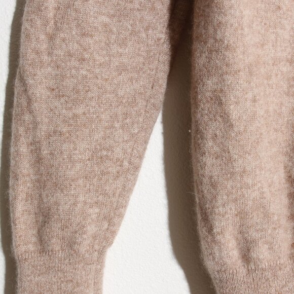 Quince 100% Mongolian Cashmere Full-Zip Hoodie Sweater Oatmeal Tan Size Small - Picture 11 of 16